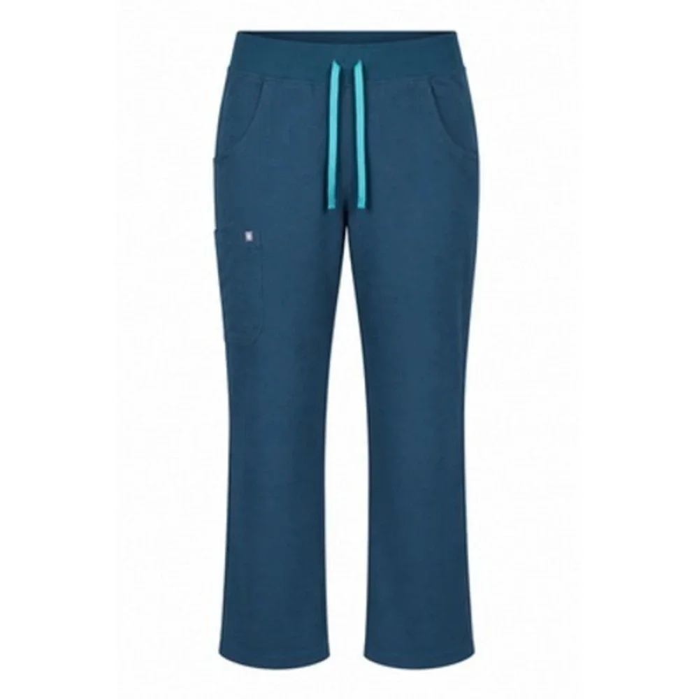 FIGS‎ Kade Cargo Scrub Pants Women MP Blue Technical Drawstring Pockets Petite